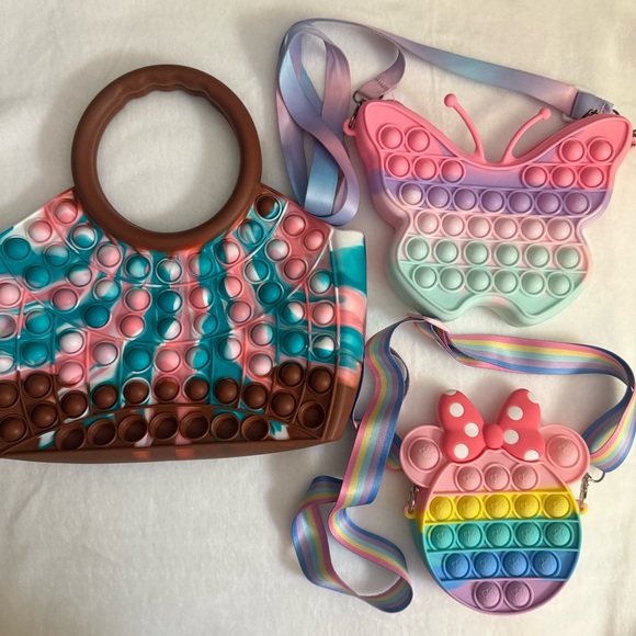 Colorful Pop Fidget Purse Bag Set for Kids - Picture 1 of 2